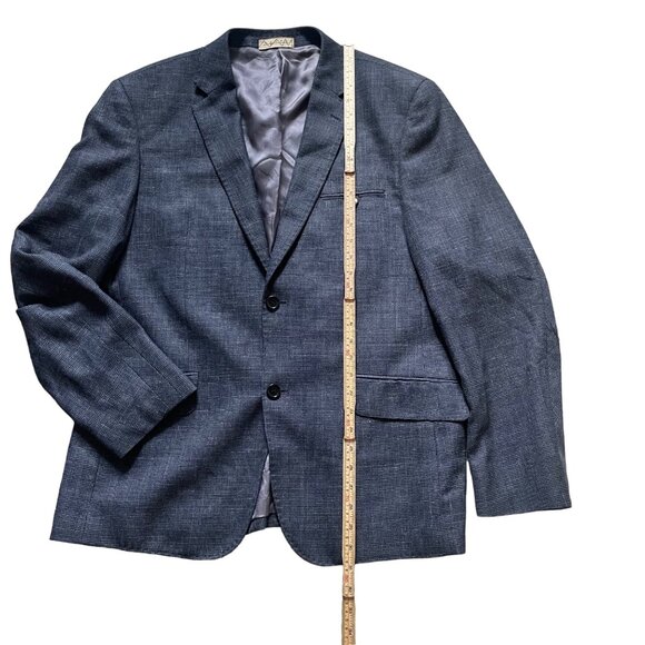 Haupt Mens Blazer 2-Button Gray Checkered Pattern Size 52 - Picture 4 of 14